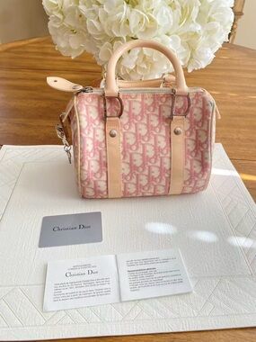 Christian Dior Monogram Boston Pink Bag